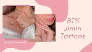 Bts Jimin Temporary Tattoos By Just Nanen Stuff