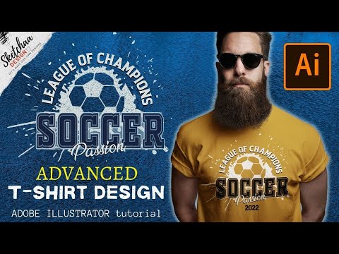 Soccer T Shirt Design Tutorial in Adobe Illustrator | How to Make a T shirt design in Illustrator