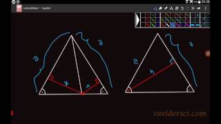 İspati̇kizkenar Üçgende Tabandan Inilen Dikmeler Topln Bir Yükseklik Etmesi