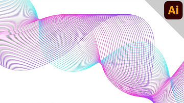 Blend lines | Colorful blending lines pattern | ILLUSTRATOR TUTORIAL - ABSTRACT & CREATIVE