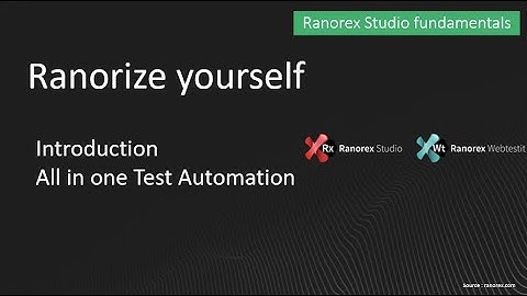 Ranorex fundamentals # Introduction