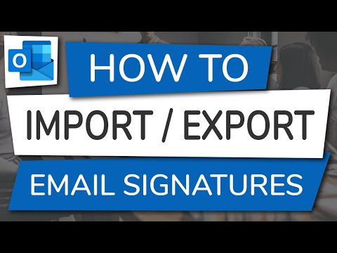 How to Import, Export or Copy Email Signatures from Outlook