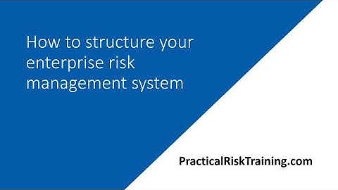 How to structure your enterprise risk management system
