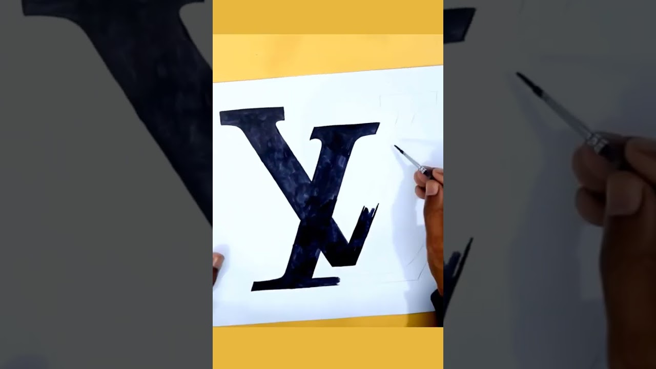 How to draw Louis Vuitton Logo supper easy - The Louis Vuitton