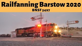 BNSF 5497 Westbound Empty Well Car Train
