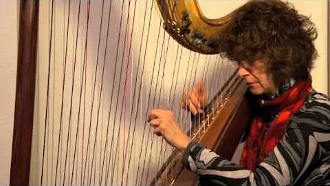cross-strung harp Bach Preludio III