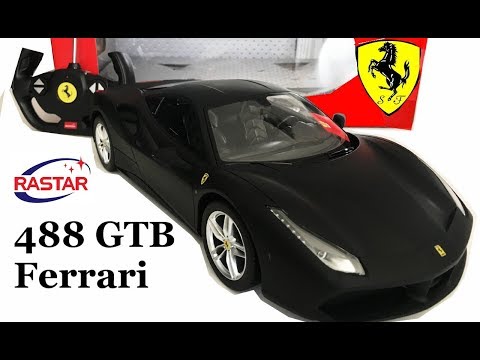 ferrari-488-gtb-black-super-car-rc-remote-control-rastar-supercar-unboxing-demo
