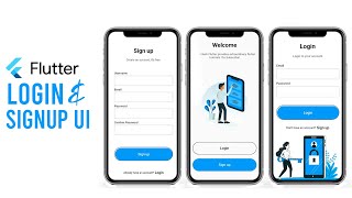 Welcome, Login, Signup Page | Flutter UI Tutorial | Speed Code