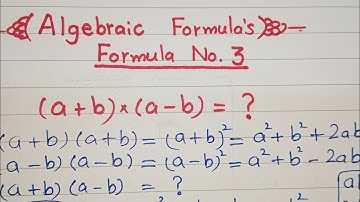 Basic Algebraic Formula
