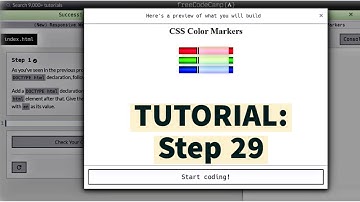 freeCodeCamp | Learn CSS color markers: step 29