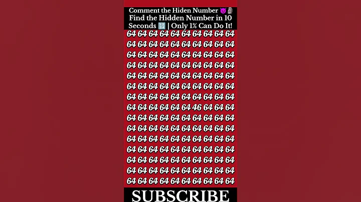 Find the Hidden Number in 10 Seconds 🔢 | 99% Fail 🙅This Eye Test!👀😵‍💫