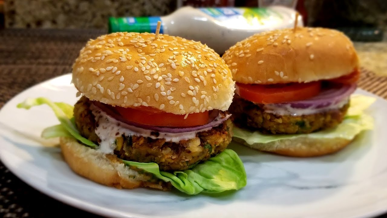 Healthy Veggie Bean (Rajma) Burger Homemade Veggie Burger Recipe
