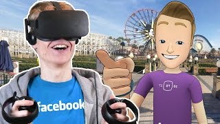 FACEBOOK IN VIRTUAL REALITY! | Facebook Spaces VR (Oculus Touch Gameplay)