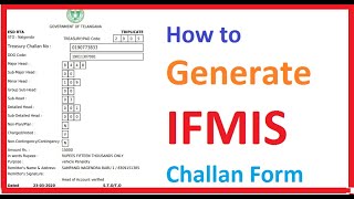 IFMIS Challan Form Generate ll Telangana Treasury  Challan ll Generate E Challan ll My Dear Google screenshot 2