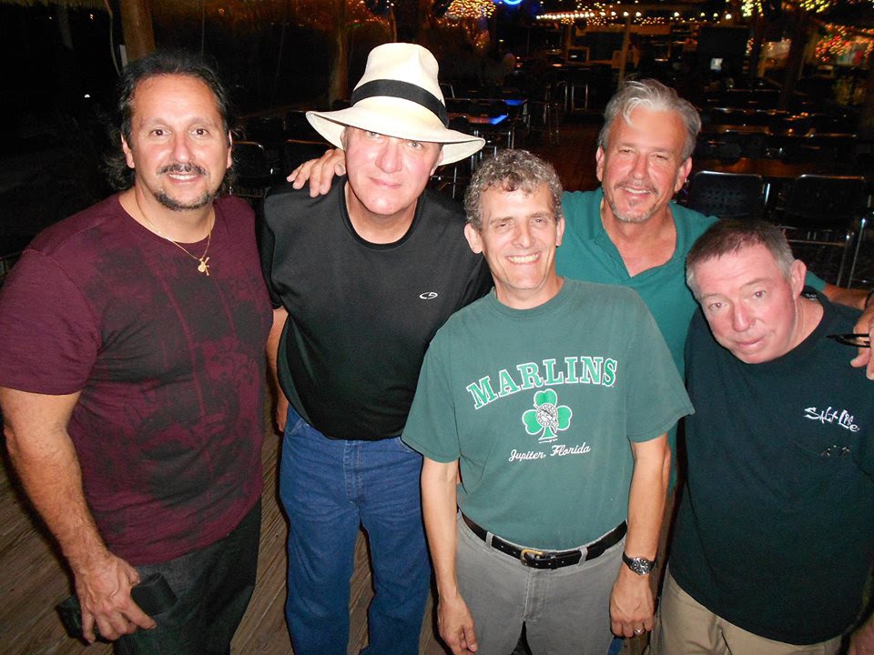 Paul Lee bass guitarist with Big Dog Band at Tiki bar