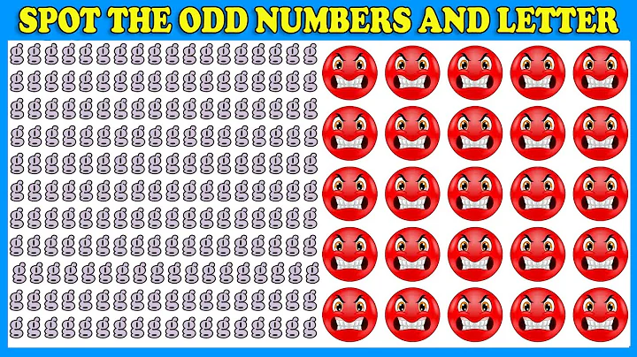 CAN YOU FIND THE ODD NUMBERS AND LETTER? #9 / HOW GOOD ARE YOUR EYES?