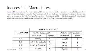 Constraints of a System, Accessible &amp; Inaccessible States, Static &amp; Dynamic Systems, Statistical Phy