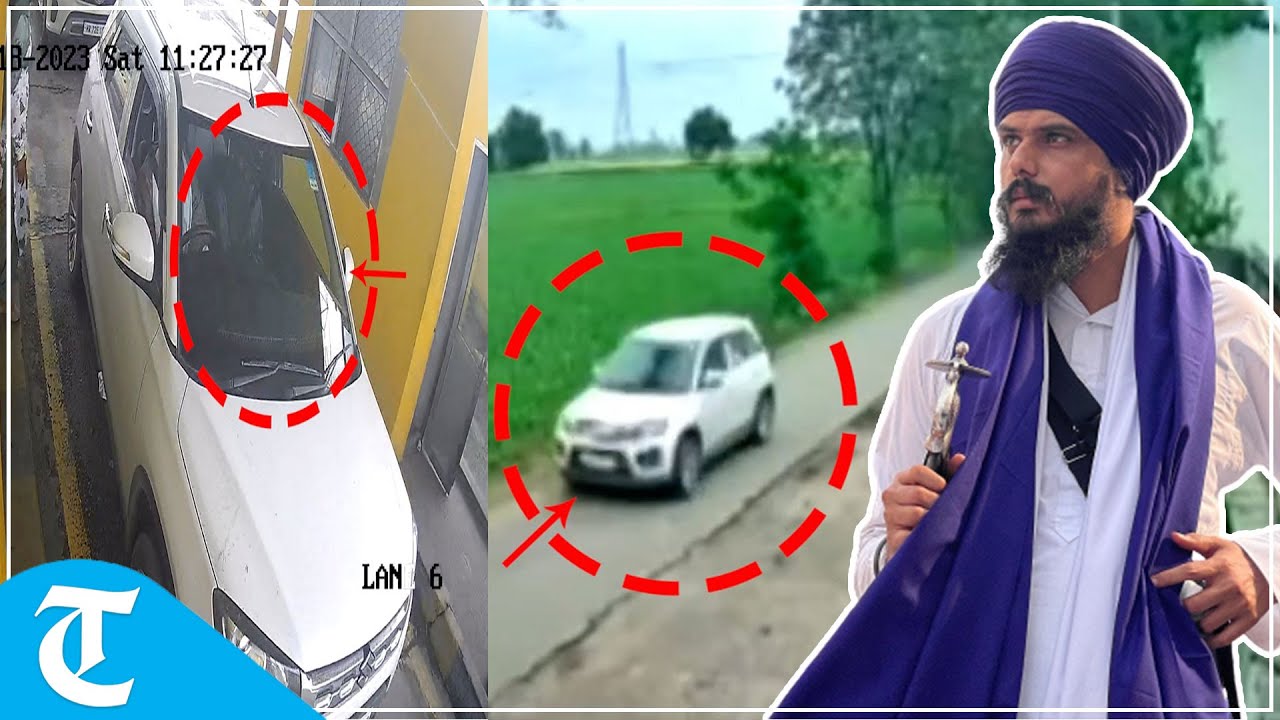 Amritpal Singh caught on CCTV crossing a toll plaza in Jalandhar in a SUV