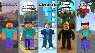 Minecraft VS GTA 5 VS Roblox VS GTA San Andreas VS Los Angeles Crimes