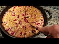 Crustless Cranberry Almond Skillet Pie 🍒
