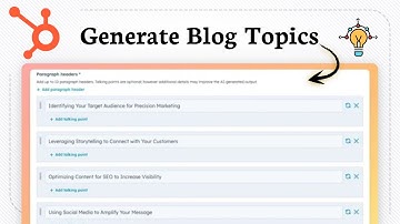 How To Use HubSpot AI Blog Ideas Generator (Content Topic Creation)