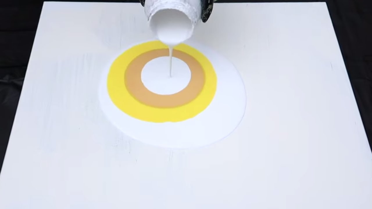 Acrylic Pour Swipe Technique | BIG and BRIGHT Abstract Art - YouTube