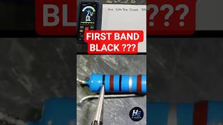 First Band Black? 🤔 0.1Ω 1% Resistor Color Code Explained | Black Brown Black Silver Brown #Shorts