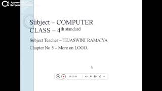Cbse Class 4th Subject Computer Chapter No 5 More on Logo Part 3