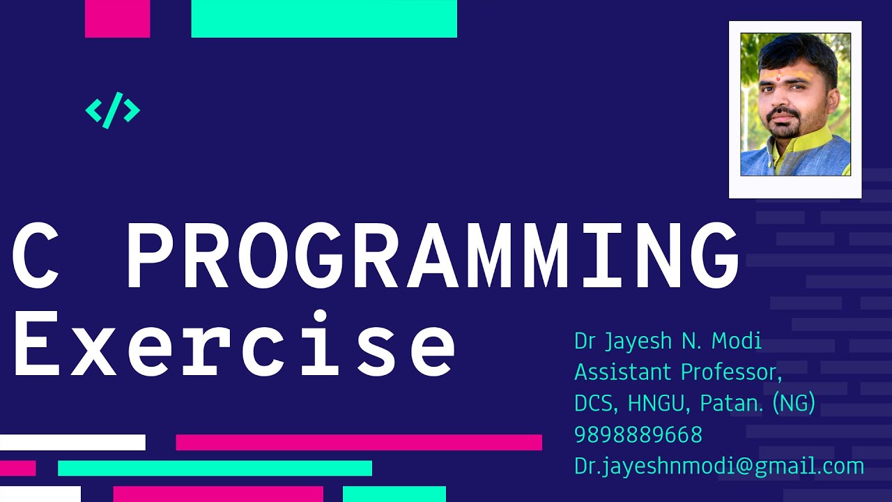C Programming exercises 36 in Gujarati - YouTube