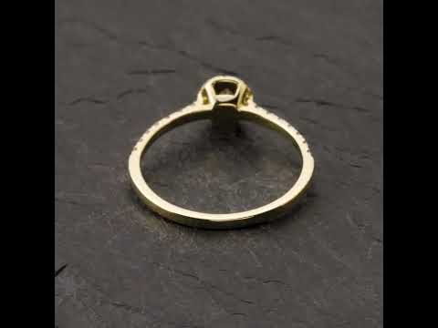 Video: Auksinis žiedas su Briliantais "Shiny Bunch 55"