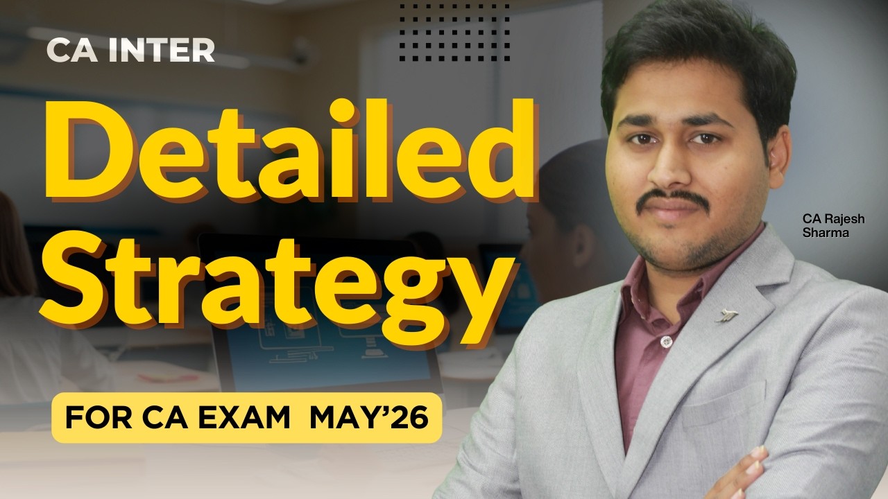 CA Inter May 2026 Study Plan | Rank Strategy by Rajesh Sharma Sir 💯 # ...