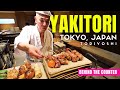 Behind the Counter at a Japanese Yakitori Shop of a 72 year old Master