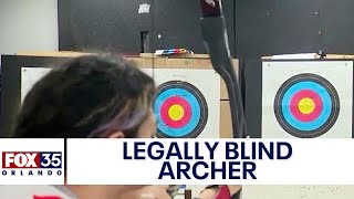 Legally blind student competes in archery