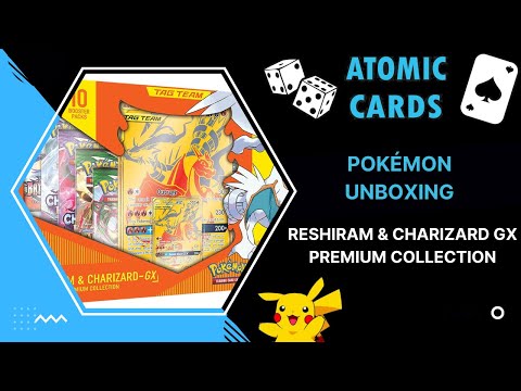 Box Pokémon Reshiram e Charizard GX Aliados! (Unboxing) 