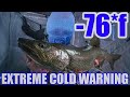 Ice Fishing Lake Trout in -76*f Extreme Cold Warning  - Catch/Get the F Home/Cook.. Fish Jerky!