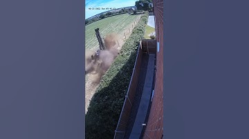 Gas explosion  installing fence posts !