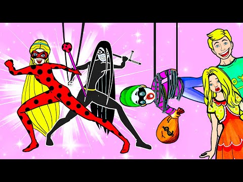 Paper Dolls Dress Up – Competition Ladybug & Cat Noir Costumes Handmade – Barbie Story & Crafts Paper Dolls Dress Up – Competition Ladybug & Cat Noir Costumes Handmade – Barbie Story & Crafts
