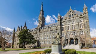 GEORGETOWN UNIVERSITY CAMPUS TOUR/CLASSROOM, RESEARCH LIBRARY, SENIOR STUDY LOUNGE/ 🇺🇸