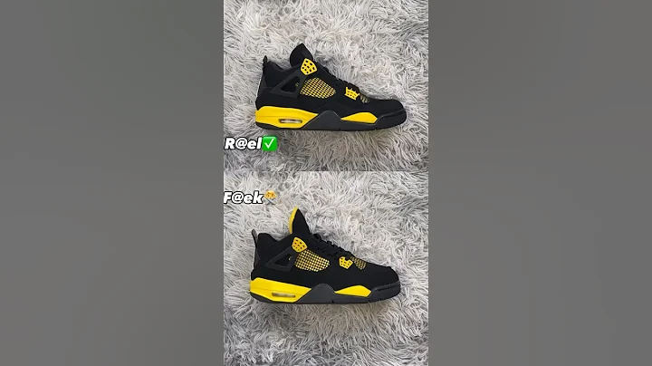Real Vs Fake Thunder Jordan 4 #sneakerhead #sneakers #viral
