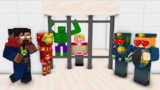 Super Hero Prison Break Challenge - Minecraft Monster School