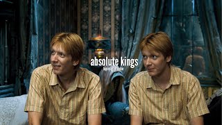the weasley twins being kings for 5 minutes straight