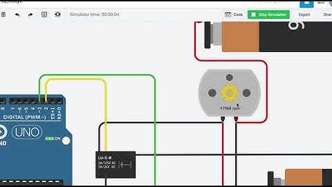 Simulation of a DC Motor Controlled with Relays Reversing Direction