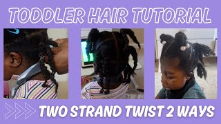 TODDLER TWO STRAND TWIST HAIR TUTORIAL| TYPE 4A| 4B | 4C HAIR| CALI JOY|