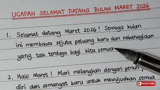 Tulisan Tangan Bagus, Rapi ~ Ucapan Selamat Datang Bulan Maret 2026 yang Penuh Makna dan Harapan