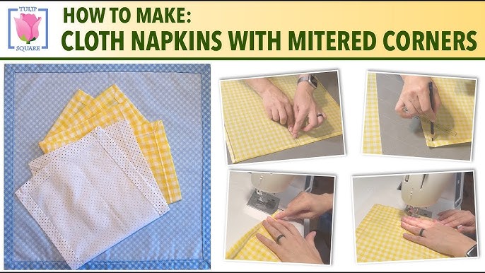 How to Sew Cloth Napkins Fast (DIY Project) - Free Video - Melly Sews