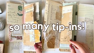 Textured backgrounds & tip-ins in my junk journal ✨
