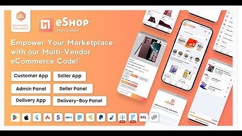 eShop   Multi Vendor eCommerce App & eCommerce Vendor Marketplace Flutter App
