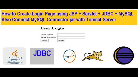 Login Page  JSP + Servlet + JDBC + MySQL (Connect MySQL Connector jar with Server) #login #javajdbc