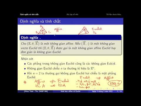 Video Hình học tuyến tính 1: Không gian affine Euclid - YouTube