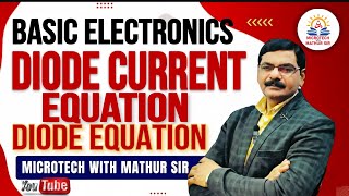 Diode Current Equation | Diode Equation | by Mathur Sir | Hindi